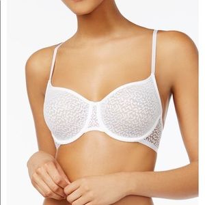 DKNY white sheer lace bra